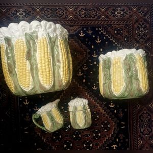 OCI 1990 Fitz & Floyd Corn Canisters